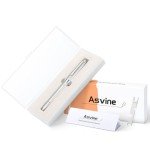 Asvine J16 Brushed Titanium Fountain Pen Set