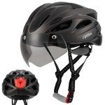 Lightweight Titanium Cycling Helmet with LED & Goggles