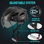 Lightweight Titanium Cycling Helmet with LED & Goggles