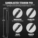 Luxury Titanium Rechargeable Ballpoint Pen with Clip