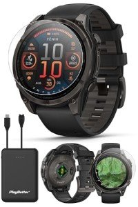Garmin Fenix 8 Titanium Multisport GPS Smartwatch Bundle