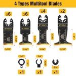18 PCS Titanium Oscillating Tool Blades Set