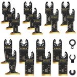 18 PCS Titanium Oscillating Tool Blades Set