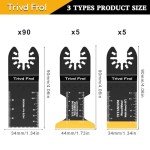 100PCS Titanium Oscillating Saw Blades Set