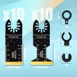 20PCS Titanium Oscillating Saw Blades Set