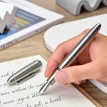 Asvine J16 Solid Titanium Fountain Pen with Box
