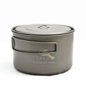 Toaks Lightweight Titanium Cooking Pot, POT-700-L