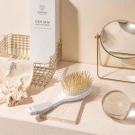 Titanium Gua Sha Hair Brush for Scalp Care