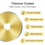 Titanium Coated 45mm Rotary Cutter Blade Pack