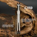 CJRB Pyrite-Alt Titanium Folding Knife - 8.9cm Blade
