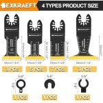 18 PCS Titanium Oscillating Tool Blade Set