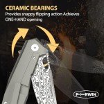 Titanium Damascus Folding Knife for EDC Adventures