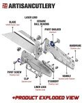 Titanium Tactical Folding Knife with S35VN Steel Blade
