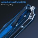Bunnyedge EDC Folding Knife with Damascus Blade