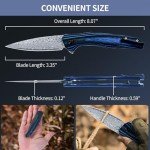 Bunnyedge EDC Folding Knife with Damascus Blade