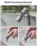 Titanium EDC Rechargeable Flashlight with Magnetic Bracket
