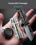 Titanium EDC Rechargeable Flashlight with Magnetic Bracket