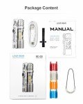Titanium EDC Rechargeable Flashlight with Magnetic Bracket