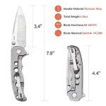 Titanium Pocket Knife Set - 3.4" Folding Knives