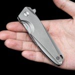 Titanium Folding Utility Knife with Clip and Blades