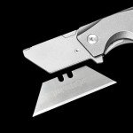Titanium Folding Utility Knife with Clip and Blades