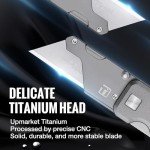 Premium Titanium Folding Utility Knife with Extra Blades