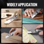 Premium Titanium Folding Utility Knife with Extra Blades
