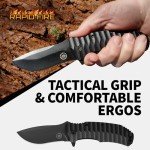 Rapid Fire Blackout Large Folding Knife for EDC