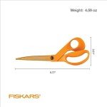Fiskars 9" Titanium Precision Garden Shears, Orange
