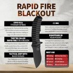 Rapid Fire Blackout Large Folding Knife for EDC