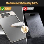 Double-Sided Titanium Cutting Board with Knife Sharpener