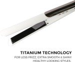 Rozamor Titanium Flat Iron Hair Straightener, 1 Inch