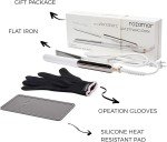 Rozamor Titanium Flat Iron Hair Straightener, 1 Inch