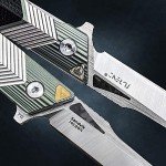 TURENZ Lightweight Titanium Folding Knife with Sheath
