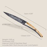 Ultra-Light Black Titanium Pocket Folding Knife