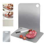Titanium & Steel Double Sided Cutting Board Set