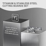 Titanium & Steel Double Sided Cutting Board Set