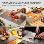 Titanium & Steel Double Sided Cutting Board Set