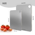 Titanium & Steel Double Sided Cutting Board Set