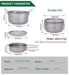 Titanium 1900mL Pot & 900mL Fry Pan Set
