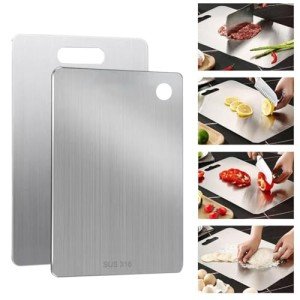 Titanium Cutting Board - Double-Sided Food Safe