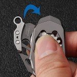 Titanium Folding Pocket Knife with Bottle Opener