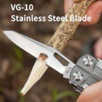 27-in-1 Titanium Multitool with VG10 Blade