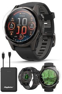 Garmin Fenix 8 Titanium GPS Smartwatch Bundle