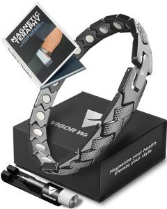 Titanium Magnetic Therapy Bracelet for Men, Black