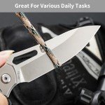 HX OUTDOORS Titanium Folding Pocket Knife EDC