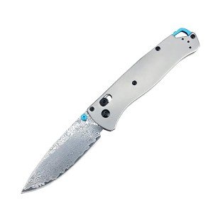 Titanium Folding Pocket Knife with Damascus Blade