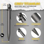 BASTION Grey Titanium Bolt Action Pen Set