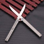 Slim Titanium EDC Folding Pocket Knife, 3.5" Blade