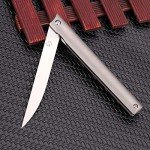 Slim Titanium EDC Folding Pocket Knife, 3.5" Blade